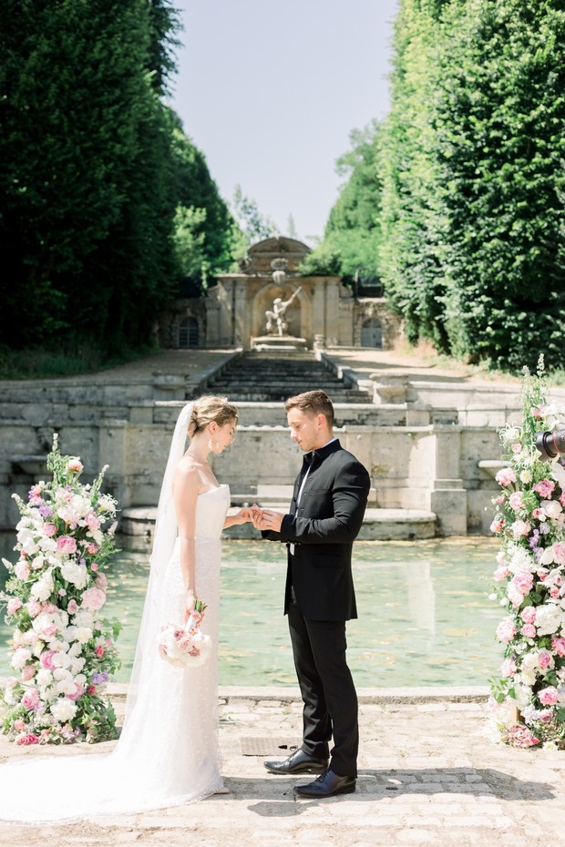 outdoor wedding ceremony in France