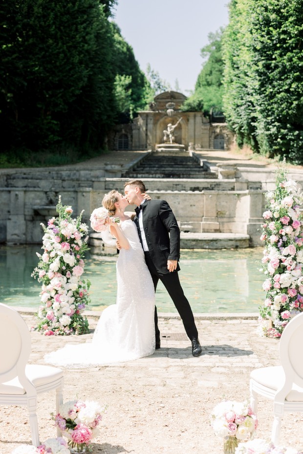 Just married at a French Chateau
