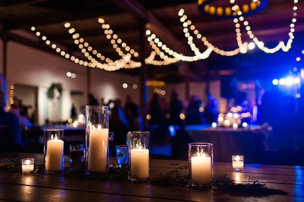 candlelight wedding reception