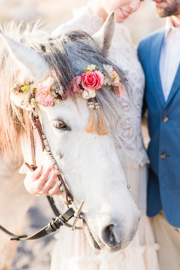horse floral crown