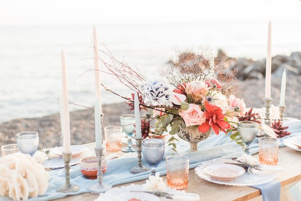 beach wedding table design