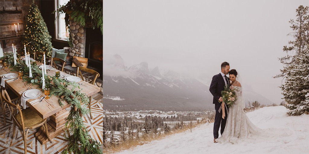 Fresh Pine Rustic Getaway Winter Wedding