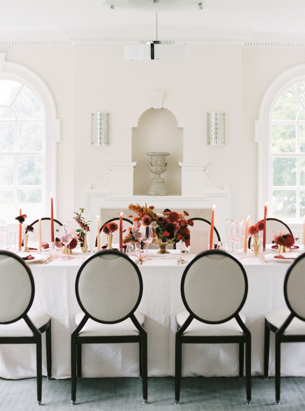 Fall wedding reception table
