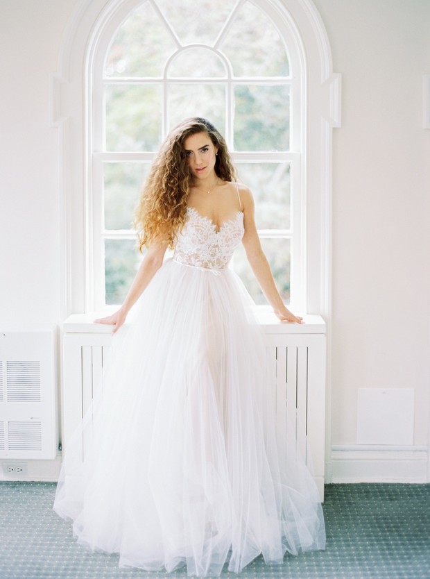 Tulle and lace wedding dress