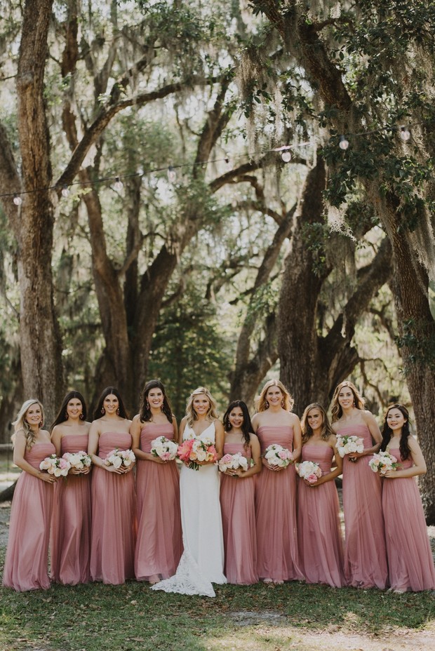 A Chic Pink And White Outdoor Wedding In South Carolina