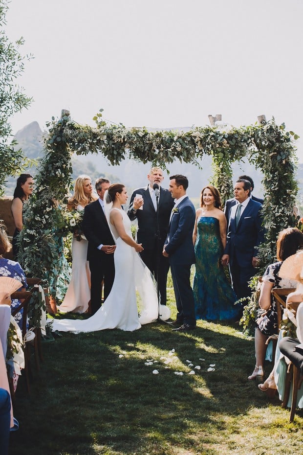 outdoor wedding ceremony in California