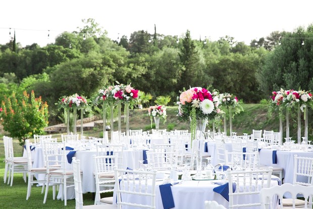 outdoor wedding reception decor