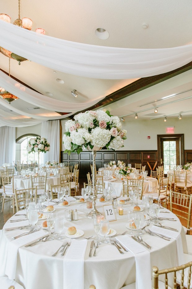 fancy indoor wedding reception