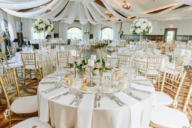 elegant indoor wedding reception