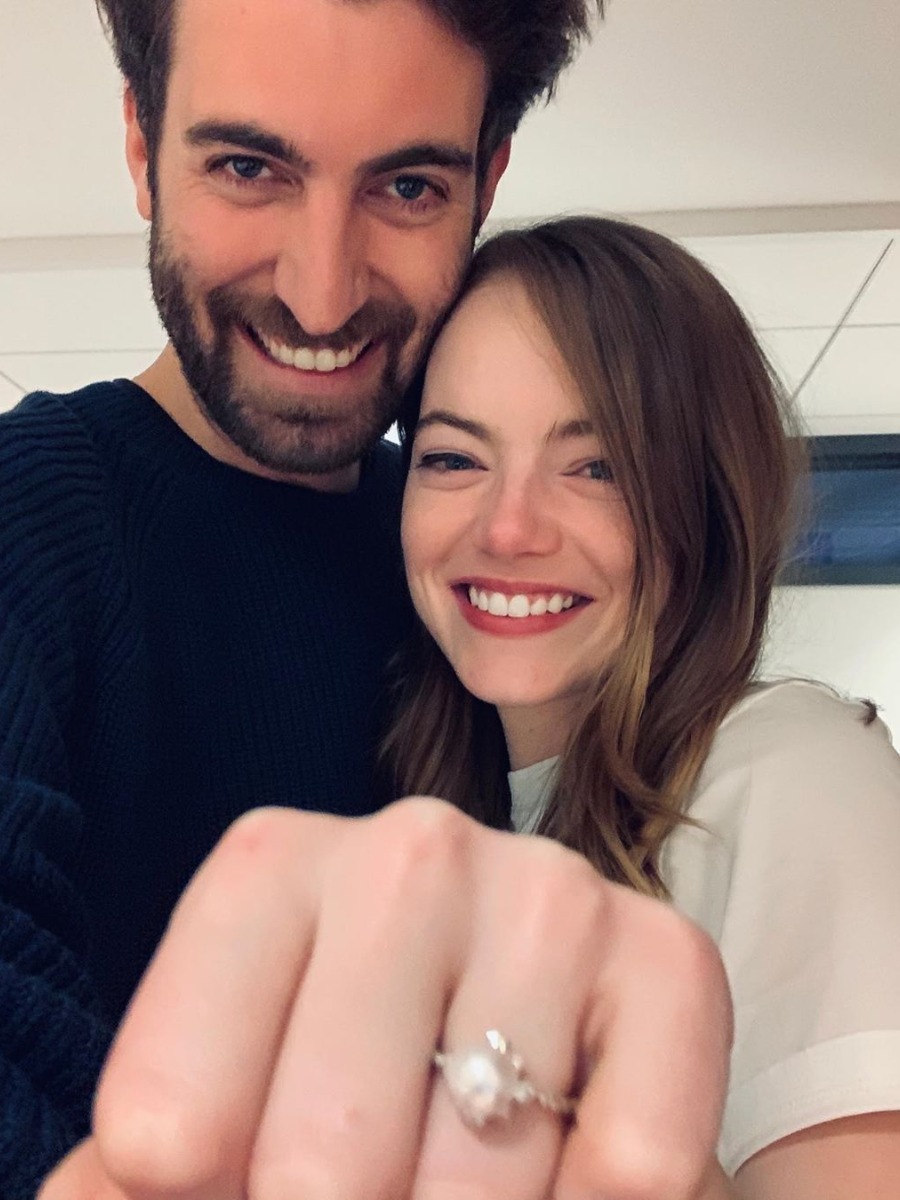 Thanks to Emma Stone Now We All Want Pearl Engagement Rings