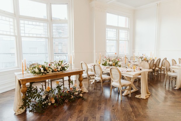 minimalist organic and elegant wedding reception
