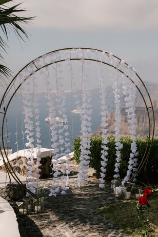 flower wedding entrance