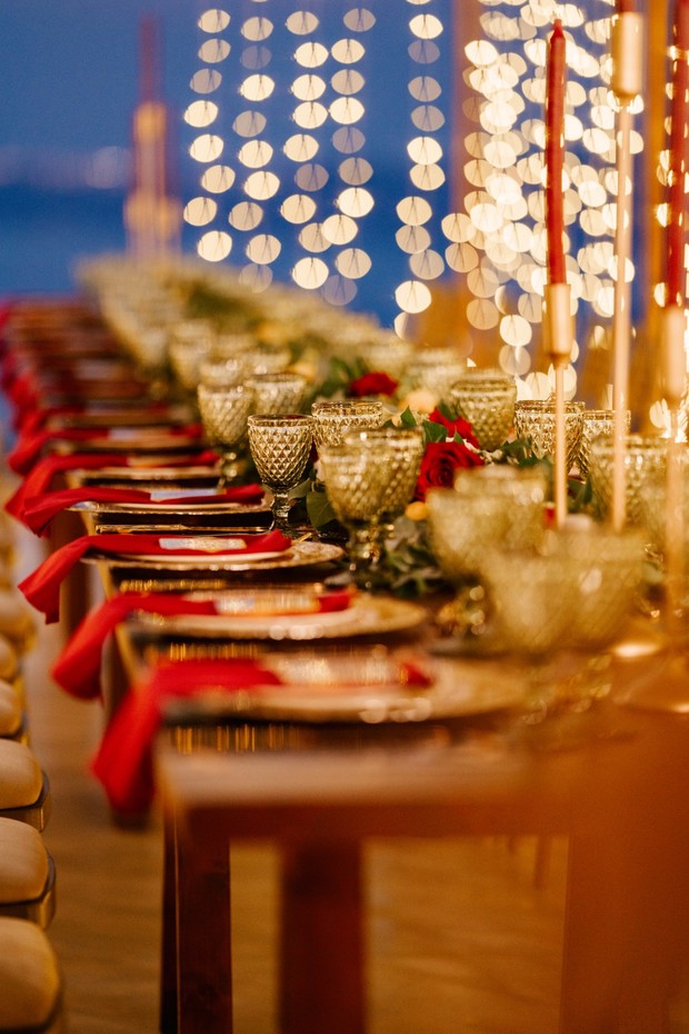 wedding family style reception seating