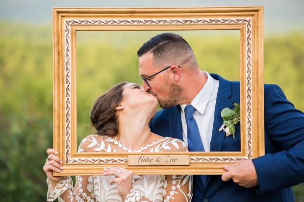 wedding photo booth with frame