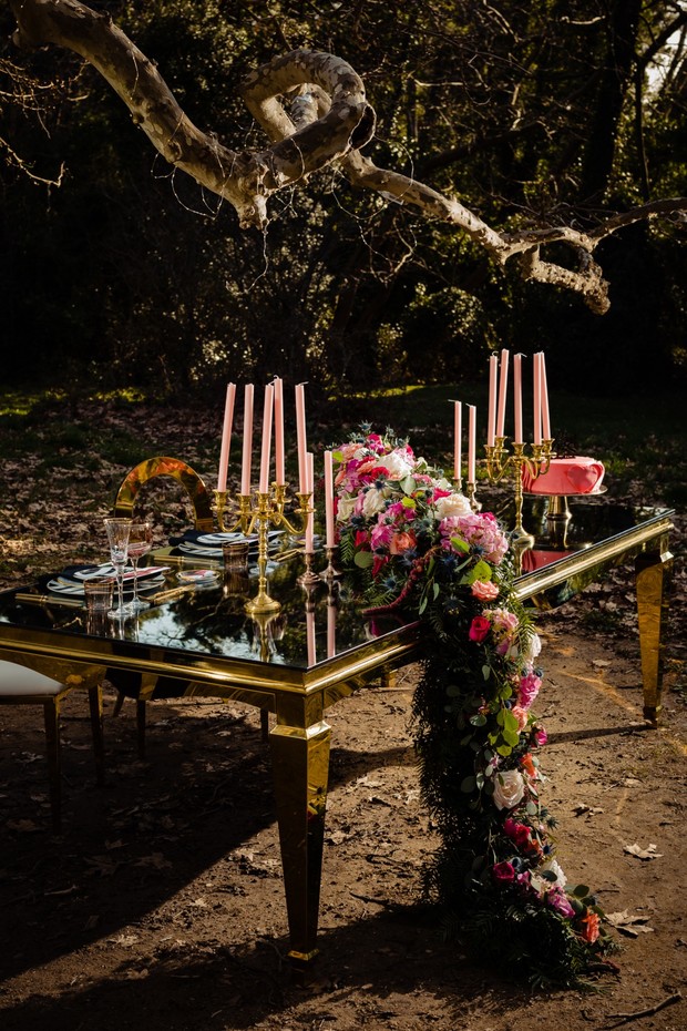 wedding table floral centerpiece