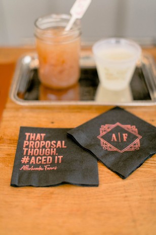 cute custom cocktail napkins for your wedding day