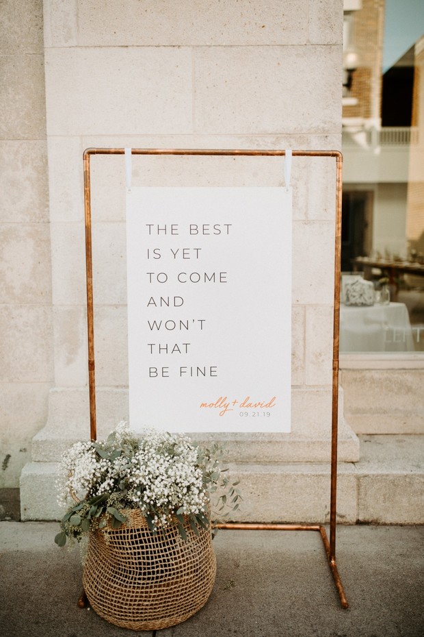 the best is yet to come wedding sign