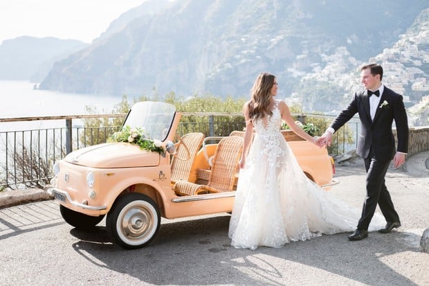 cute little wedding couple in Italy