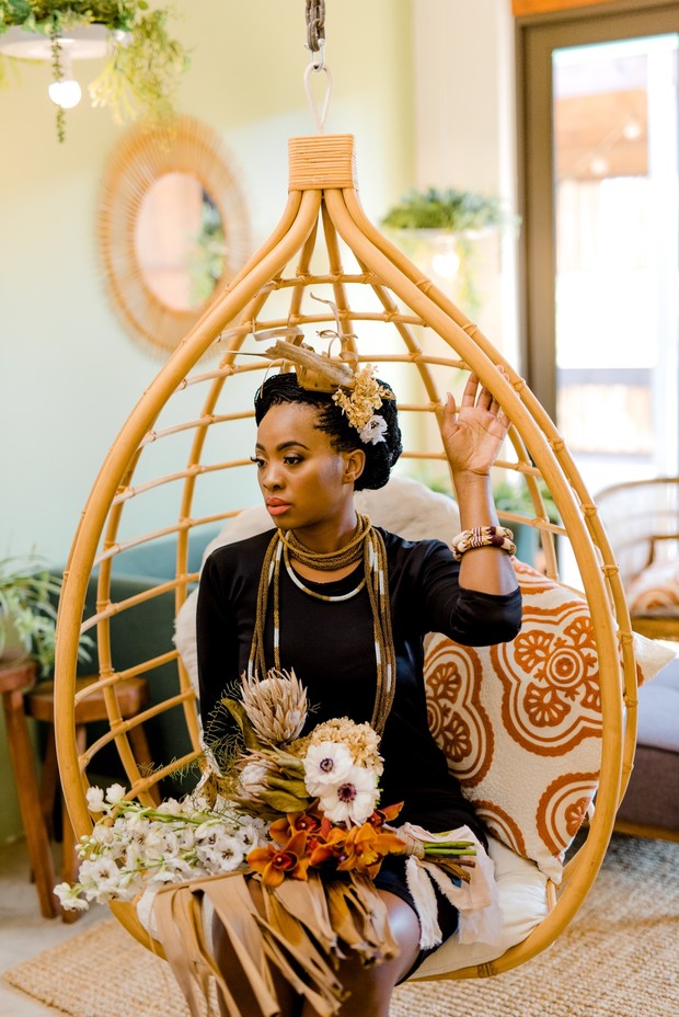 bridal style with a traditional African inspiration