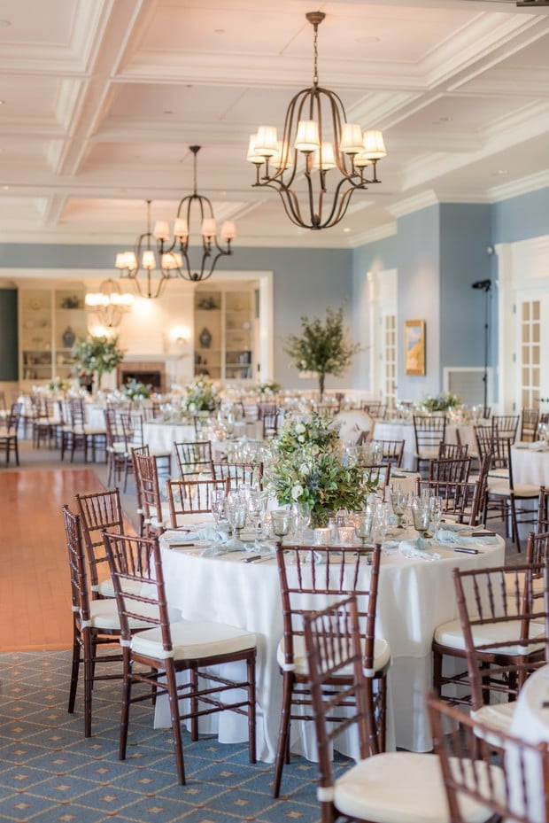 luxury wedding reception at Oyster Harbors Club