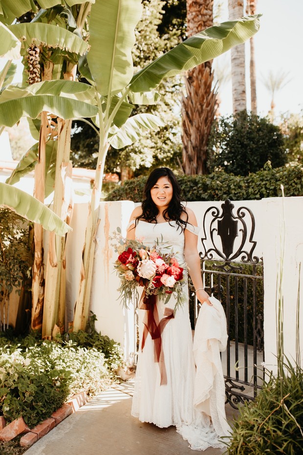 Fall bride in Palm Springs