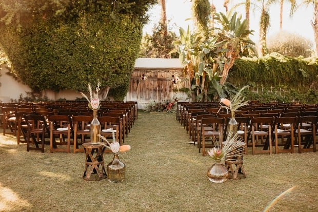 outdoor wedding ceremony in Palm Springs