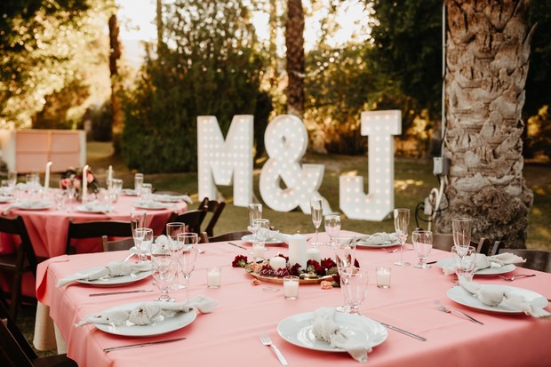 Wedding marquee sign