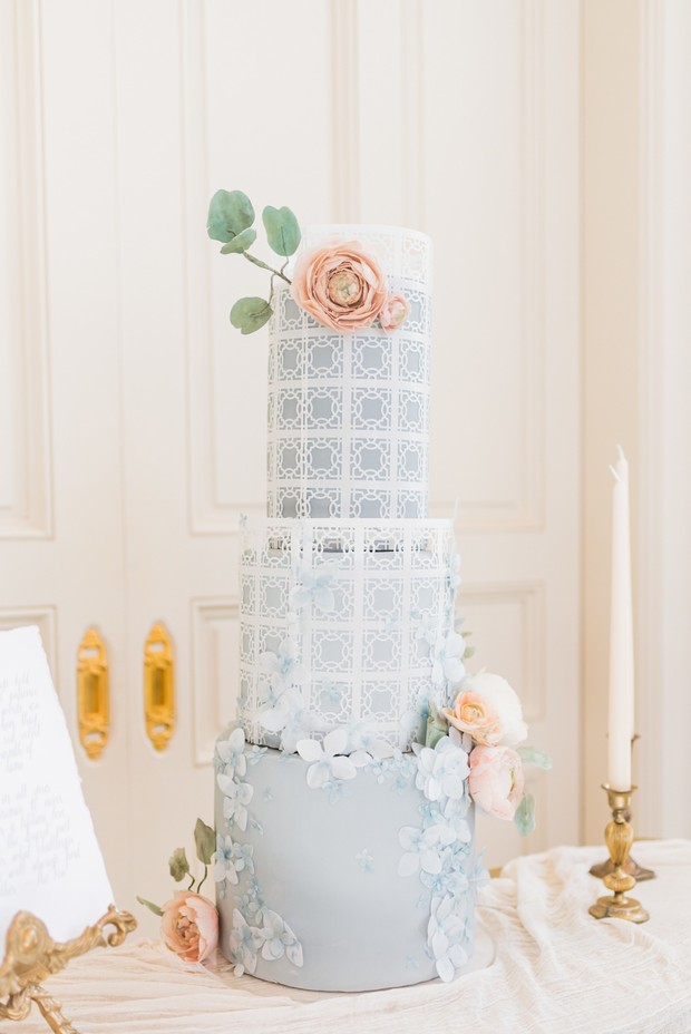 decorative french style wedding cake