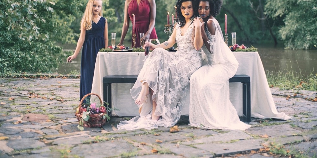 This Moody Wedding Inspiration Has a DIY Moss Table