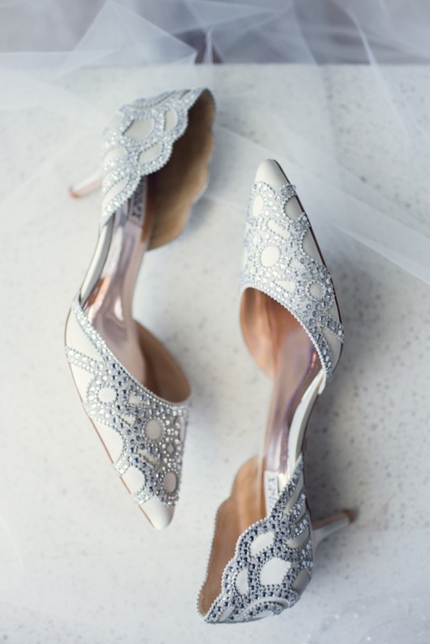 Sparkly wedding heels