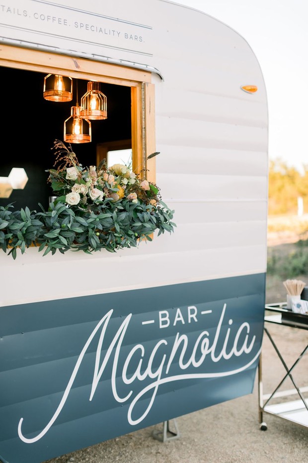 mobile coffee bar for wedding