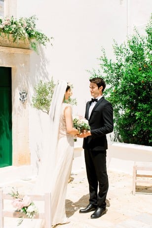 outdoor wedding ceremony in italy