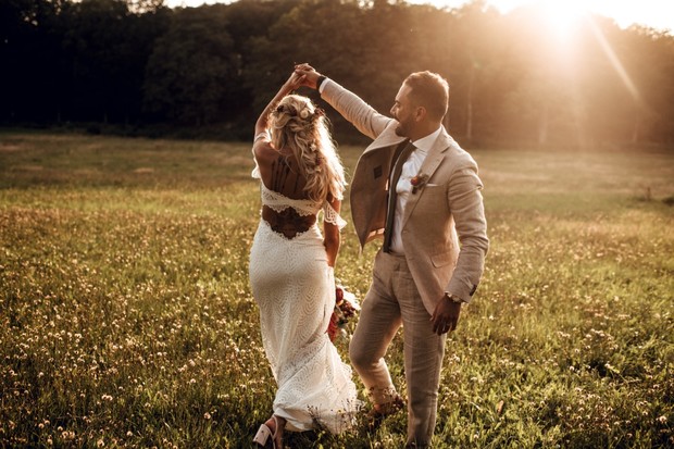 cute candid dance photo at sunset