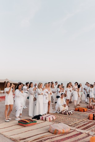 wedding guests in Morocco