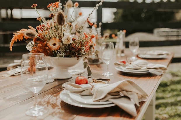ranch style wedding table