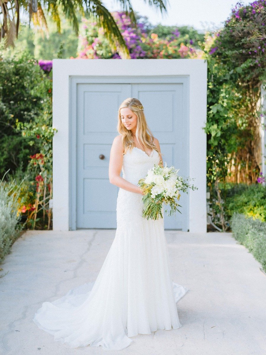 A White And Gold Greek Isles Garden Party Wedding