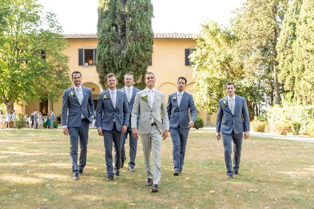 here come the groomsmen