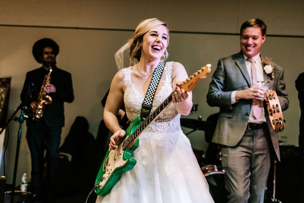 bride rocking out