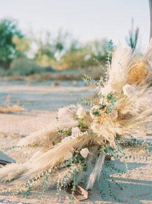 desert themed wedding floral decor
