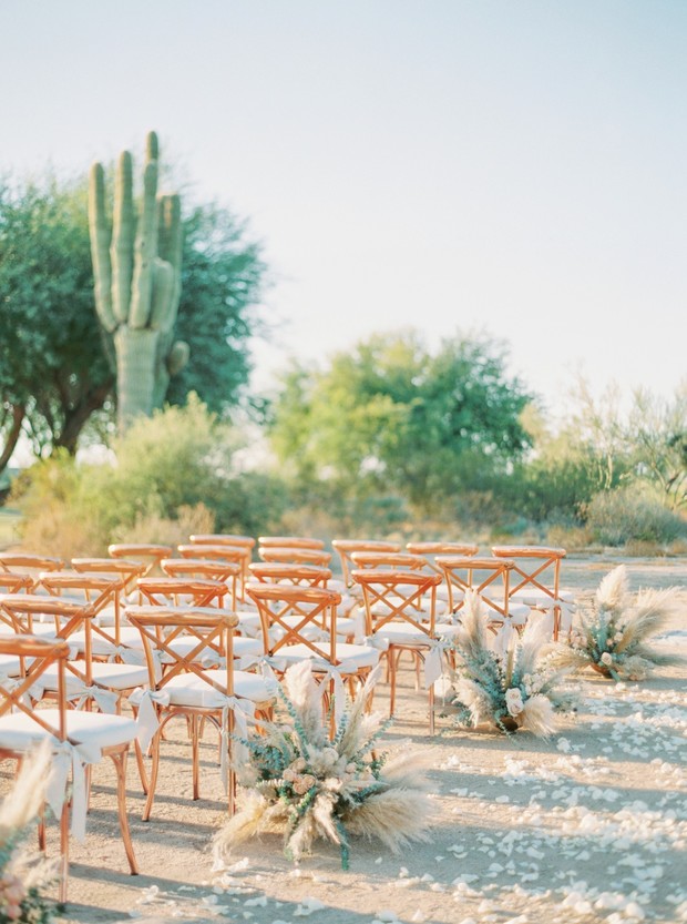 Blue And Copper Southwest Wedding In The Desert