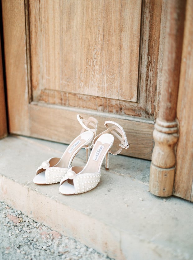 Pearl wedding heels by Jimmy Choo