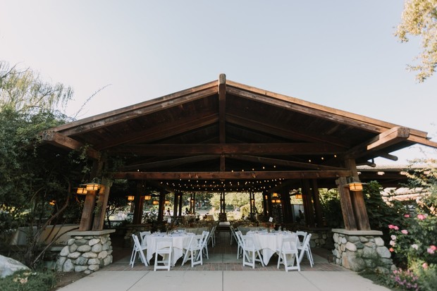 outdoor covered wedding reception