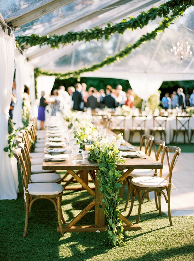 garden party tented wedding reception