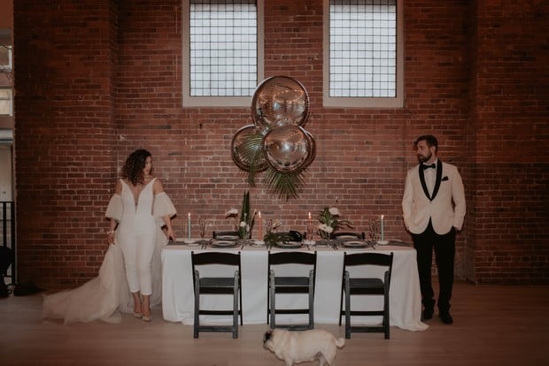 modern wedding reception style