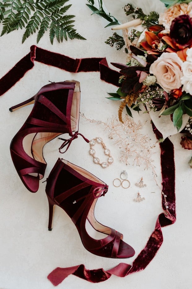 marsala wedding heels