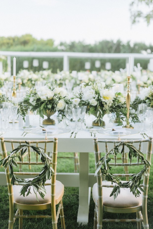 sweet eucalyptus wreath wedding seating