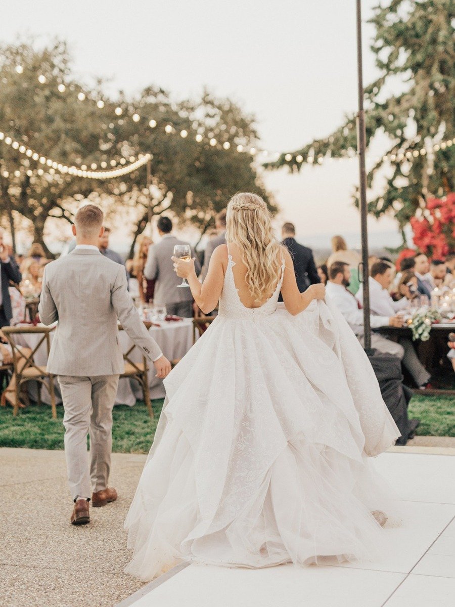 A Bright And Cheerful Neutral Toned Wedding With Pops of Burgundy