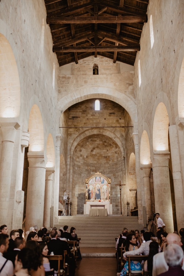 classic church wedding ceremony in Tuscany