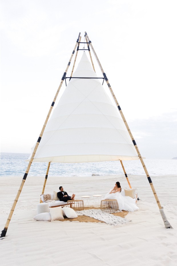 huge beach wedding tent