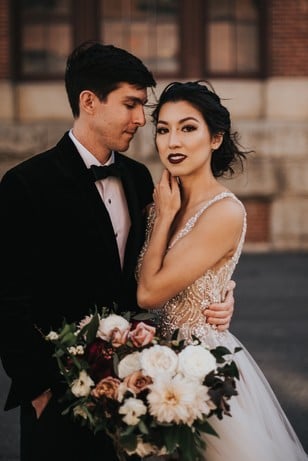 wedding couple with an edgy vibe